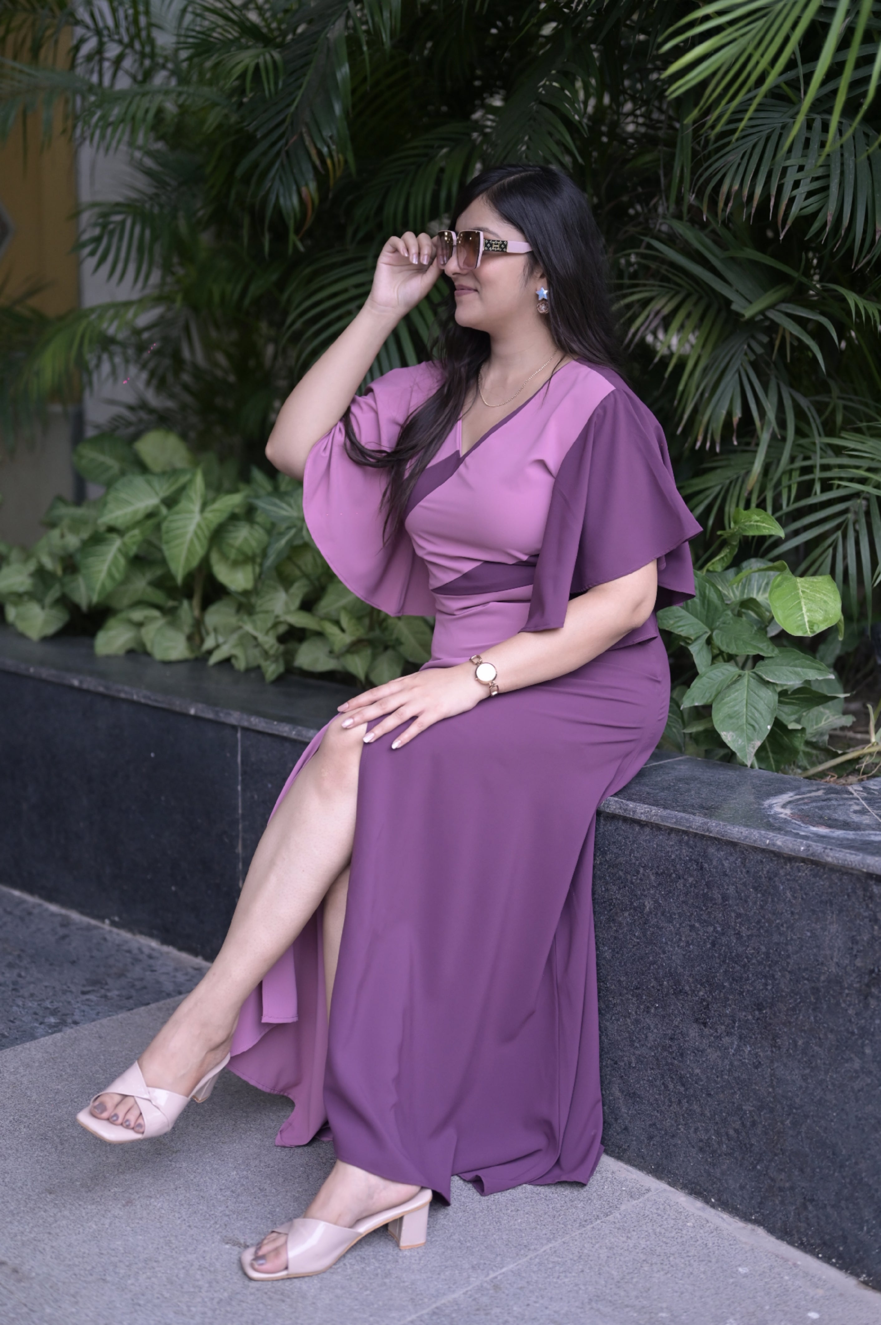 Plum Aura Dress