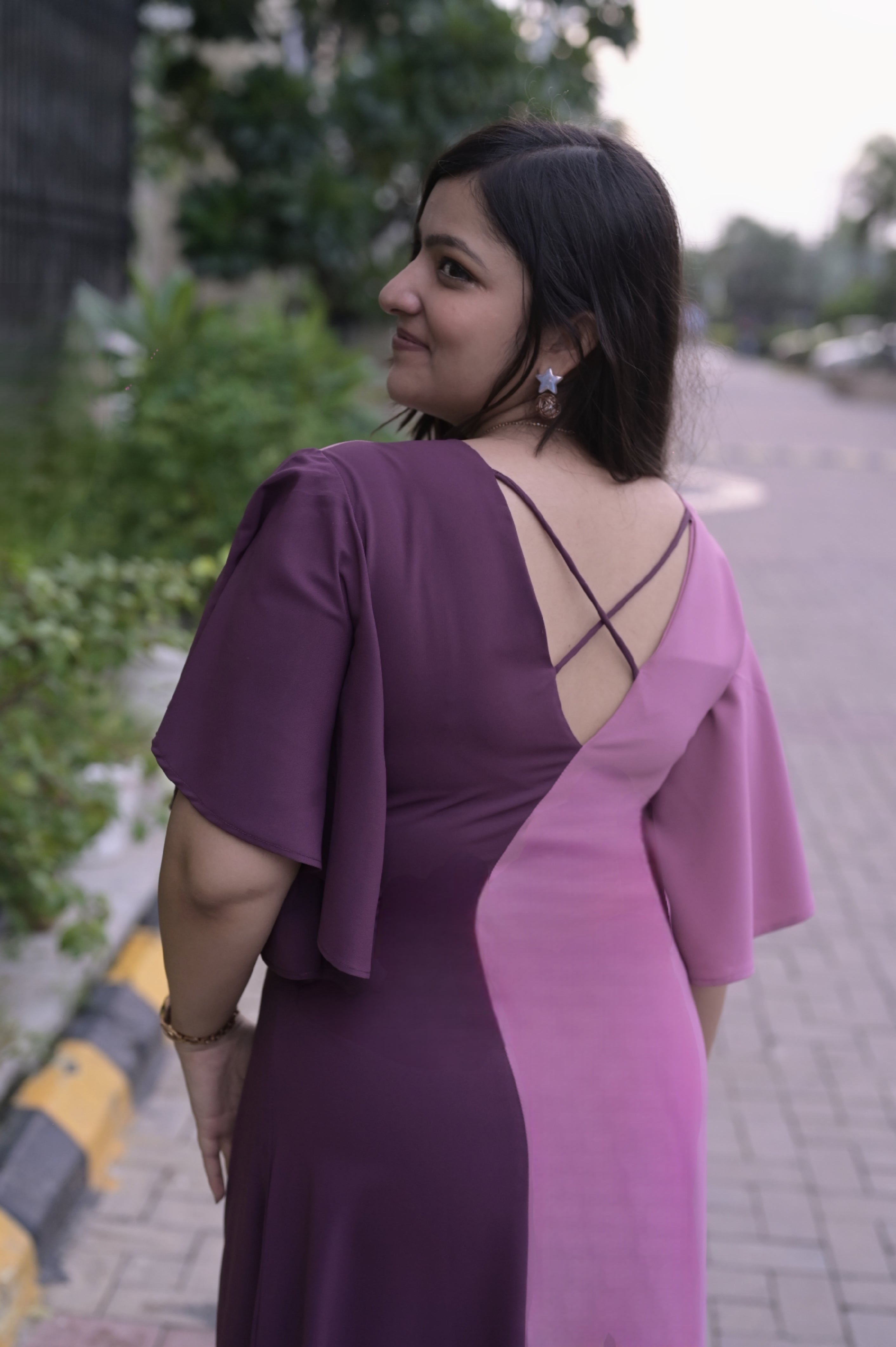 Plum Aura Dress
