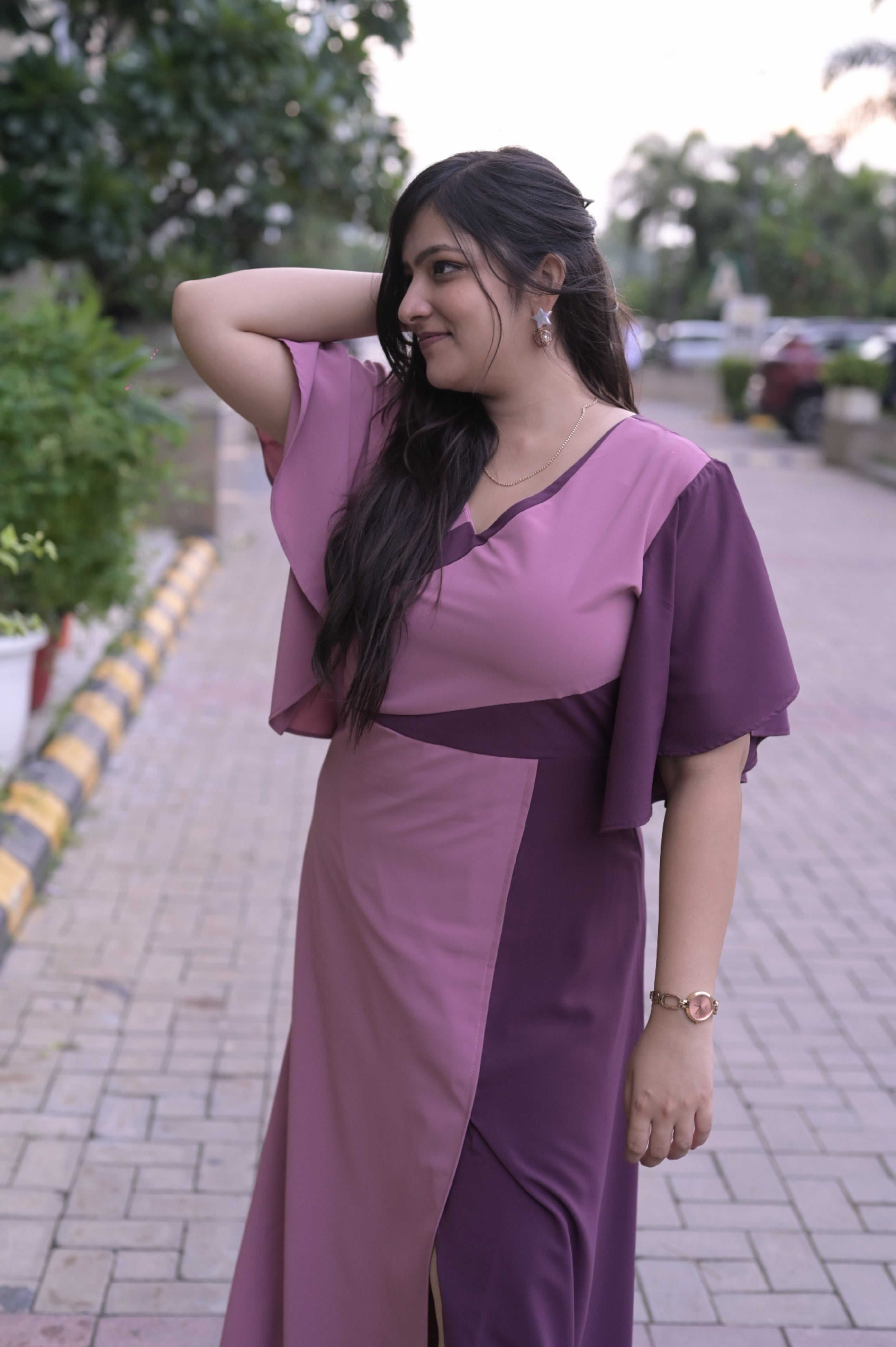 Plum Aura Dress