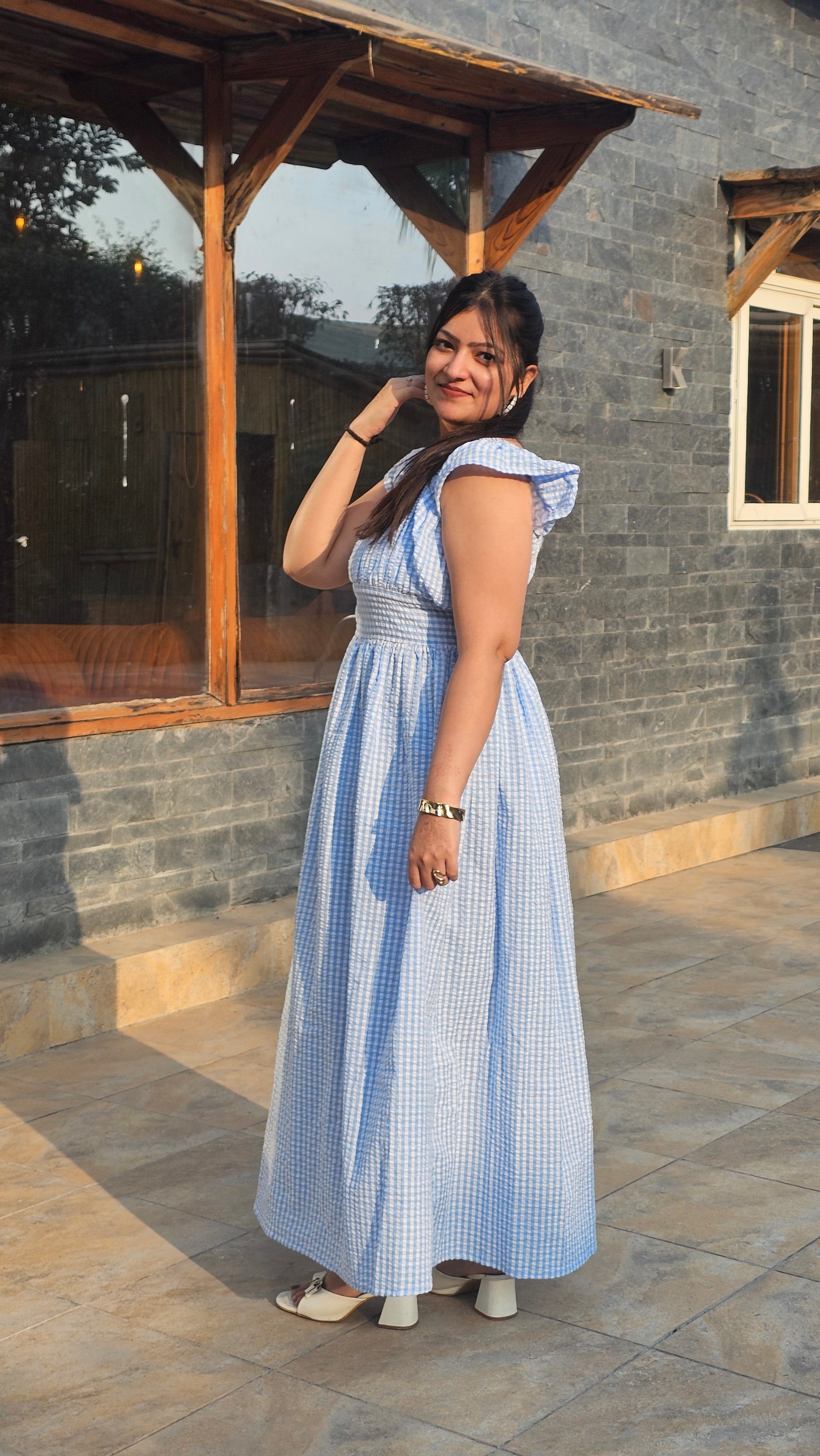 Sky breeze maxi dress