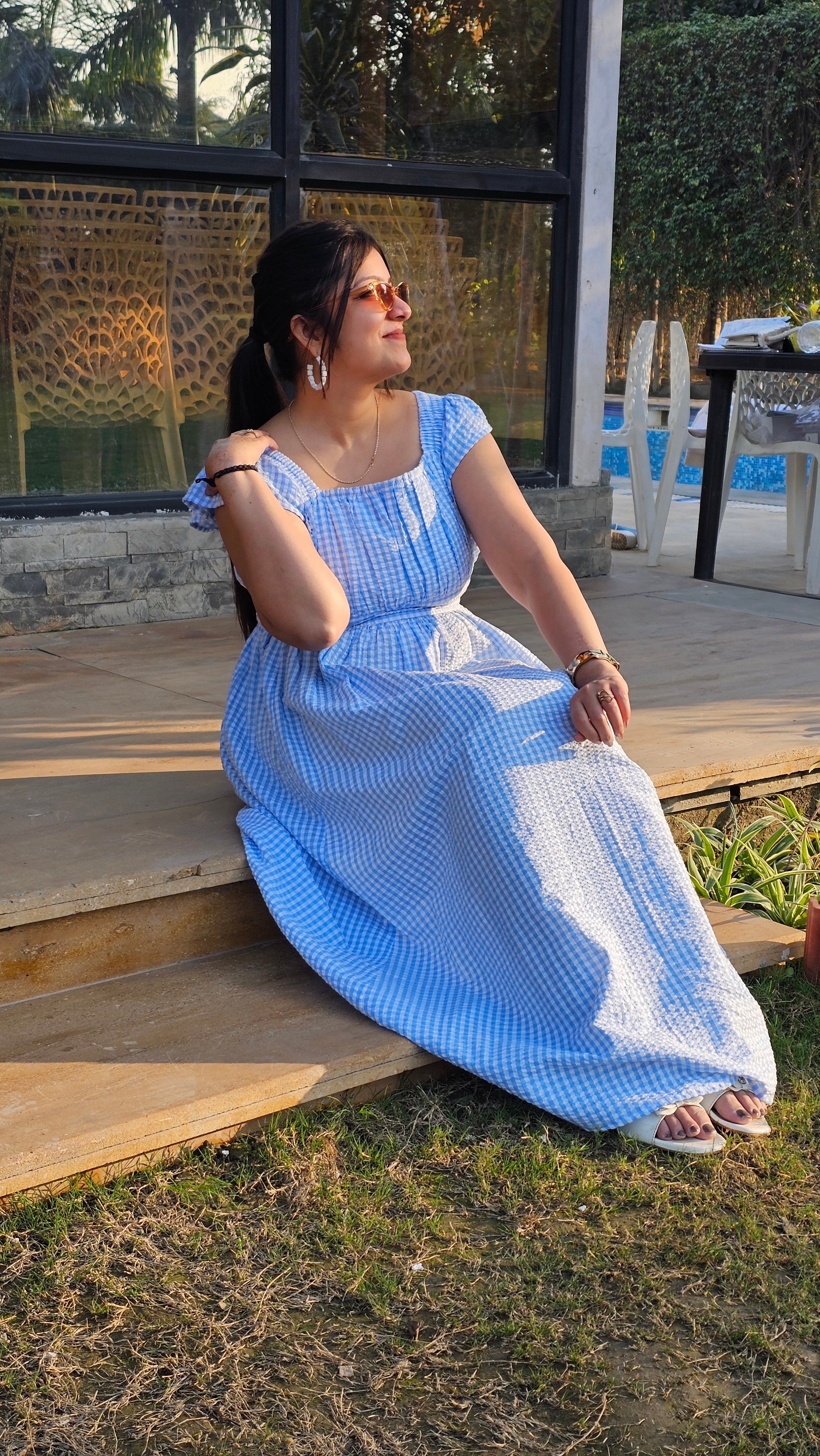 Sky breeze maxi dress