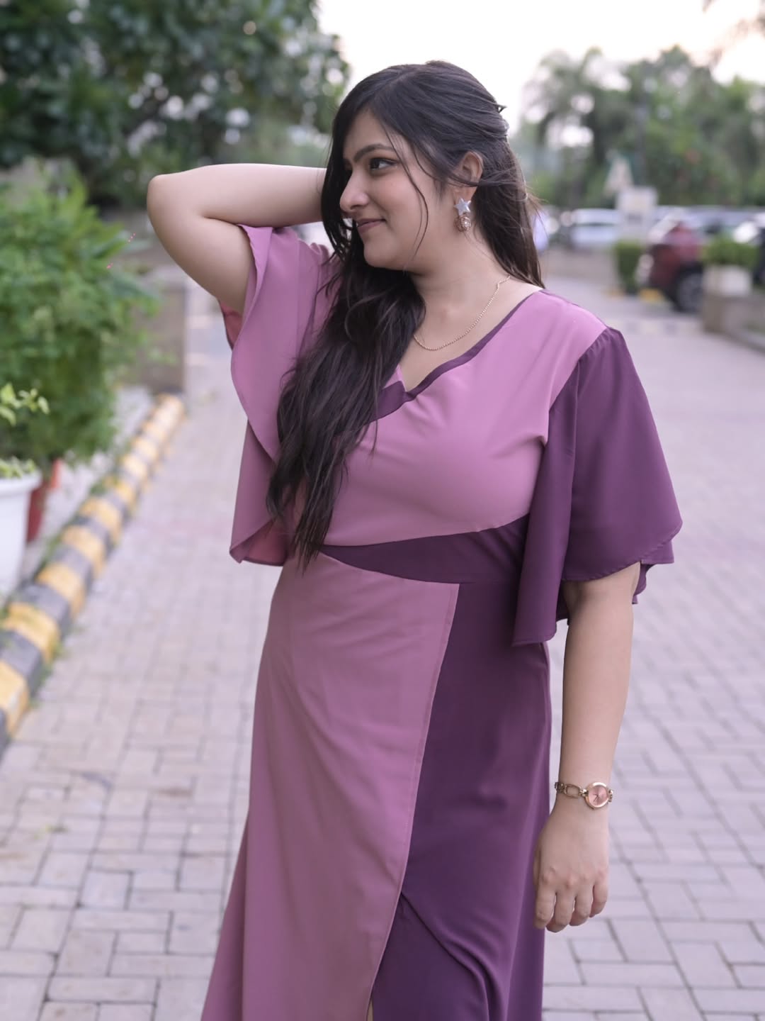 Plum Aura Dress