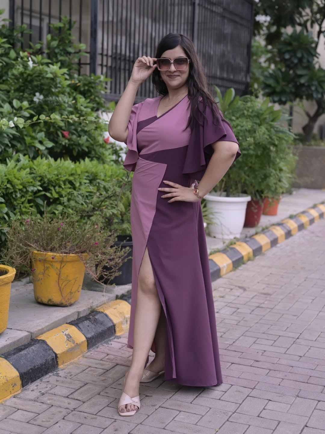 Plum Aura Dress