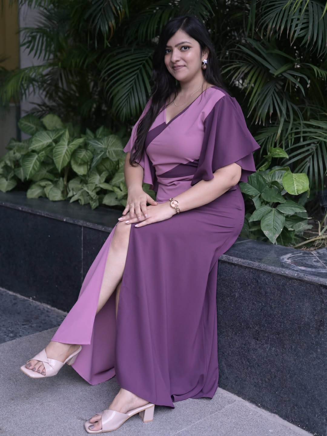 Plum Aura Dress