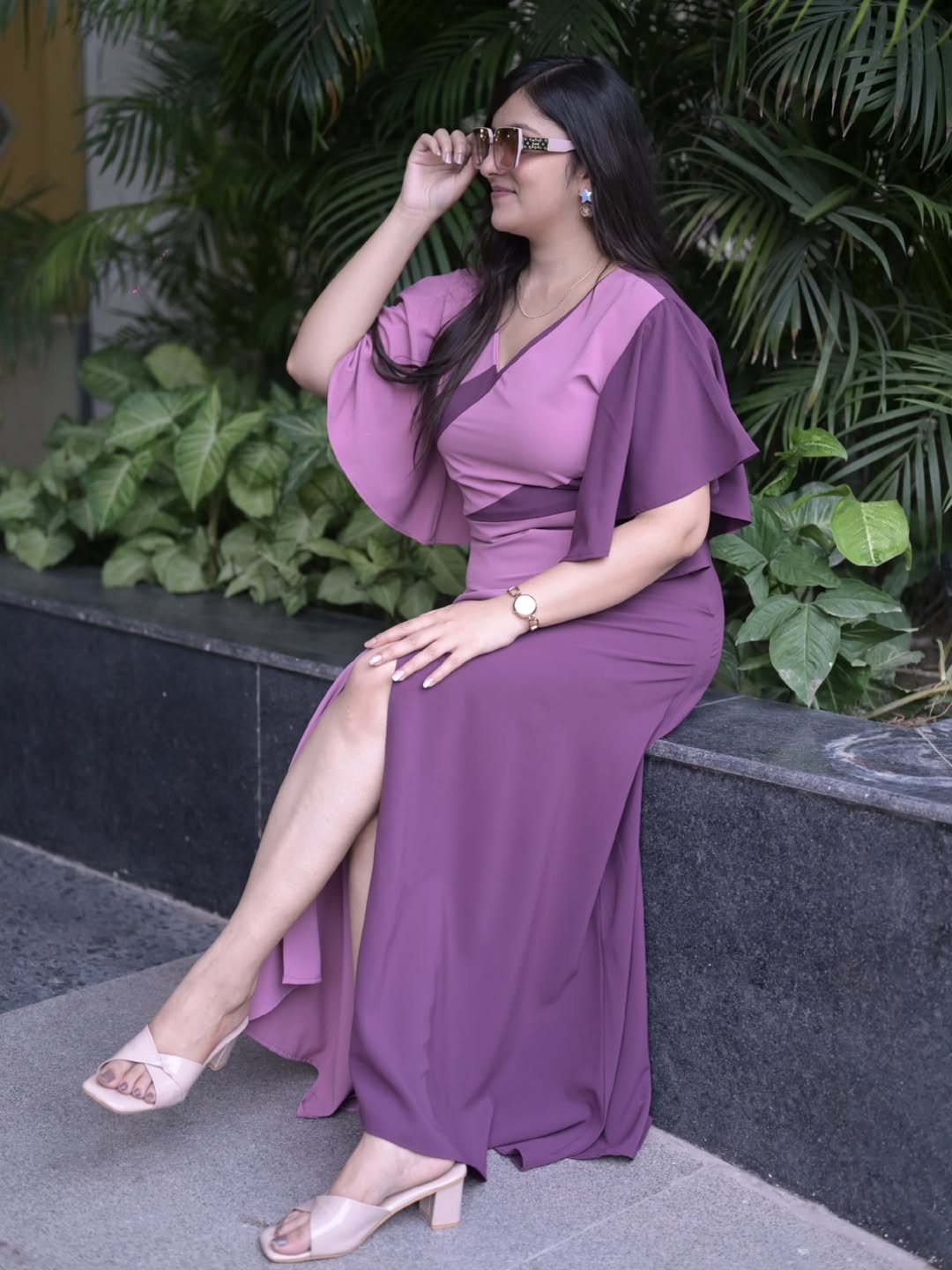 Plum Aura Dress